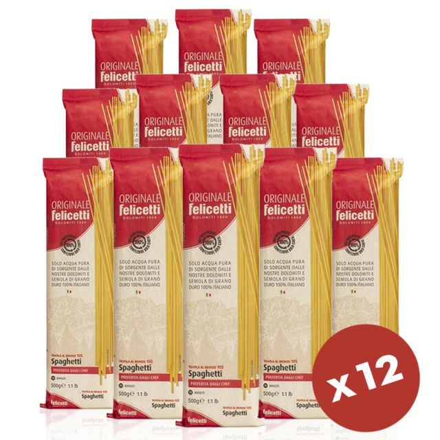 dispensa di Spaghetti pasta Felicetti grano duro trafila al bronzo 6 Kg
