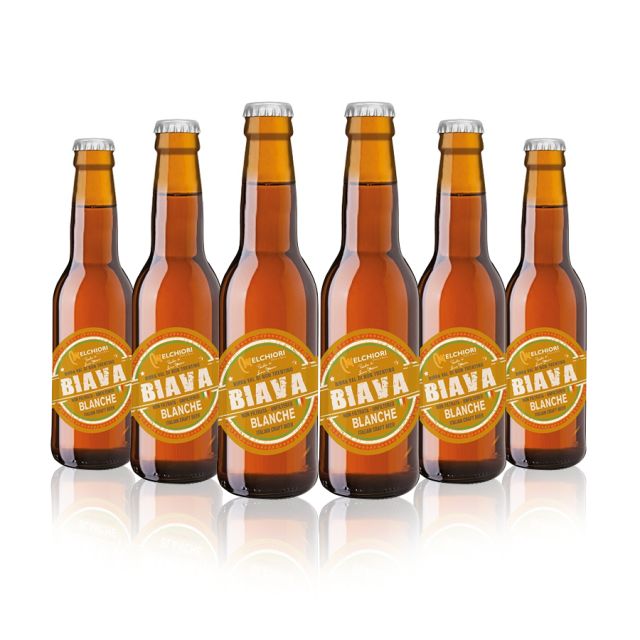 6 bottiglie birra biava blanche Melchiori 33 cl