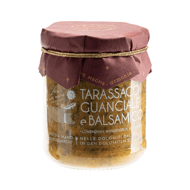 sugo pronto guanciale, tarassaco e aceto balsamico di Modena IGP Alpe Magna 180 g vasetto