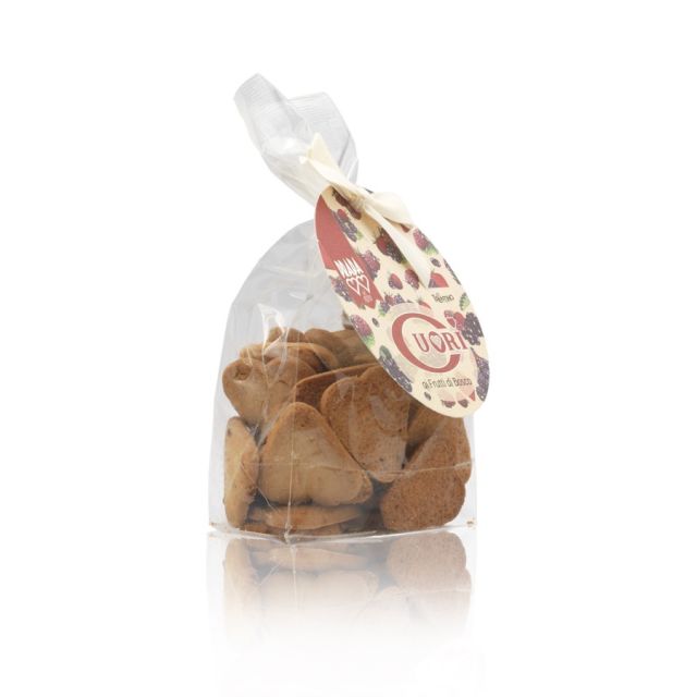 Biscotti frollini cuori ai frutti di bosco