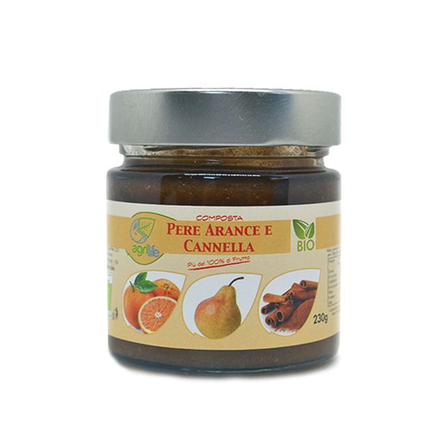 composta di pere arance e cannella 230 g Agrilife