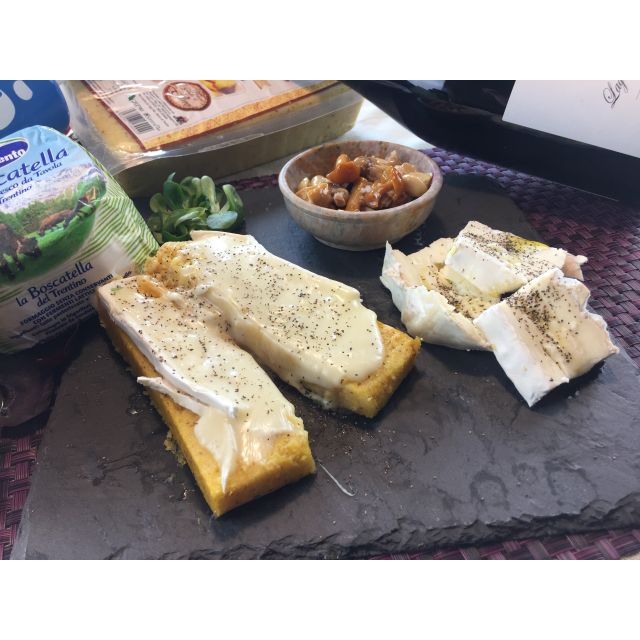 Polenta pronta a fette di Storo con Boscatella