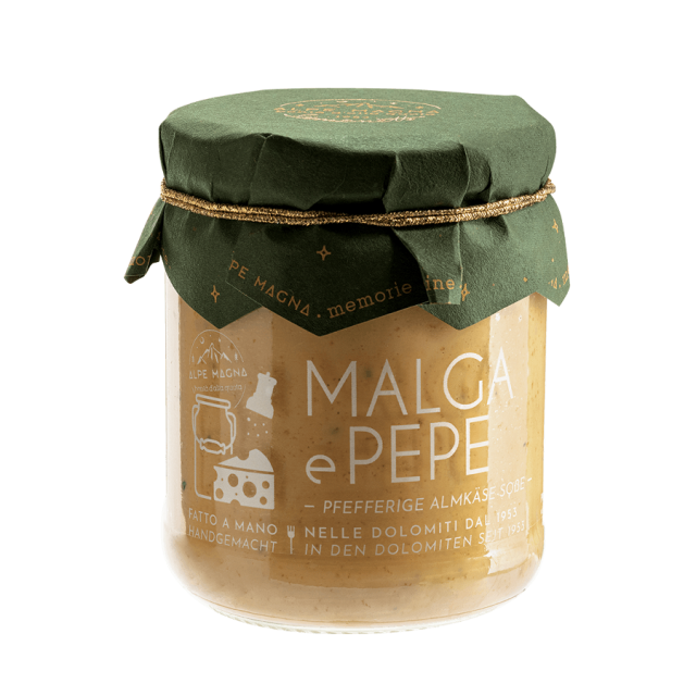 malga e pepe alpe magna crema pronta di Trentingrana 180 g in vasetto