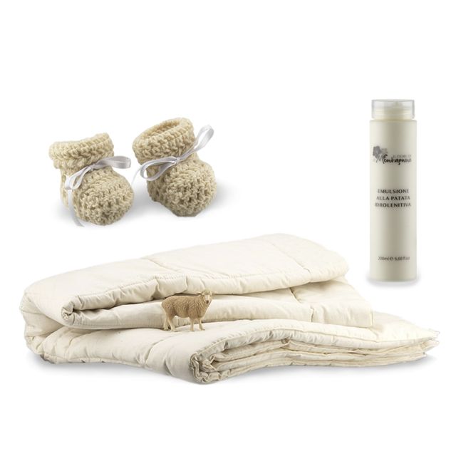 Kit nascita idea regalo artigianale per neogenitori dal Trentino