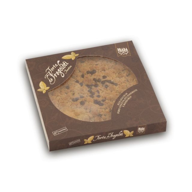 Torta di fregolotti con gocce di cioccolato