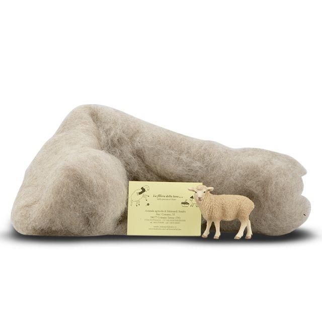 lana cardata trentina La FIliera della lana 250 g grigio mélange