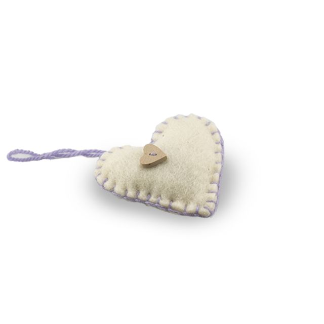 Profumatore Cuore di Lavanda feltro trentino La filiera della Lana
