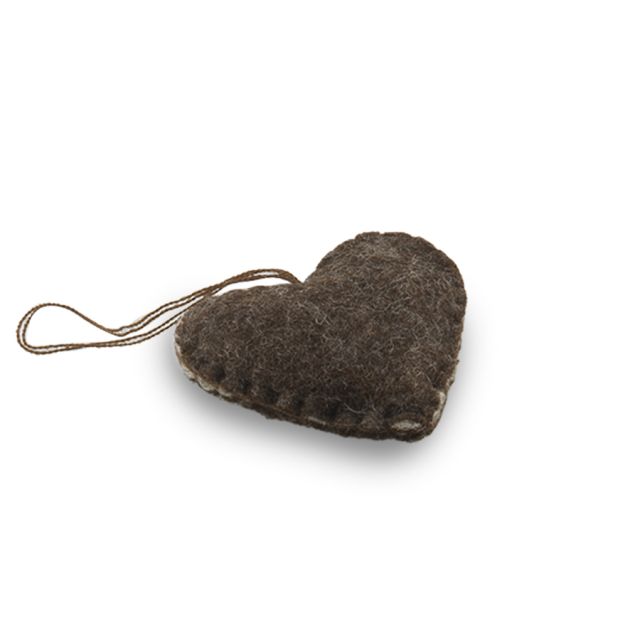 cuore di Cirmolo feltro trentino La filiera della Lana profumatore