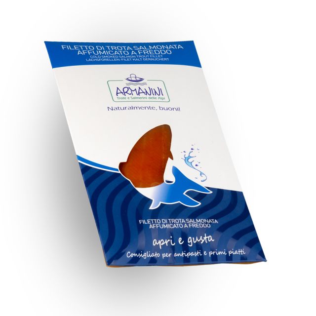 Trota Iridea affumicata a Freddo Armanini Trentino