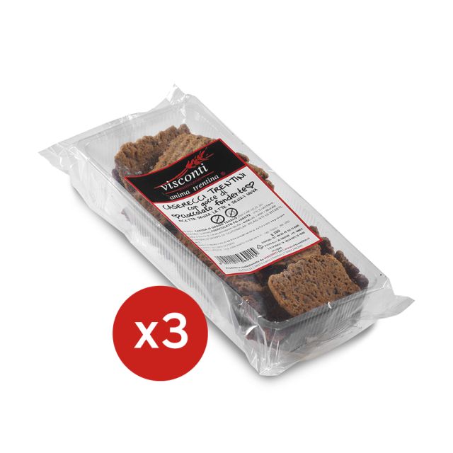 Caserecci Trentini con Gocce di Cioccolato Fondente 200 g 3 confezioni
